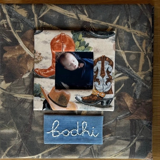 Custom Scrapbook — 12x12 - Embroidered Name